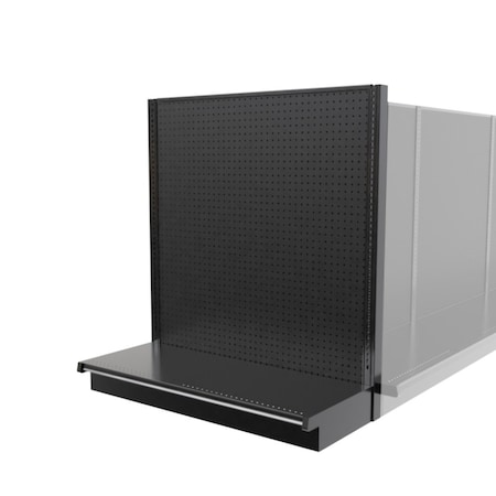 Lozier Gondola Shelving End Cap Black 48W 54H 19D P459S-EC